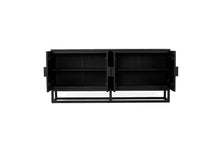 Load image into Gallery viewer, Eden Sideboard - 4 Door - Black - Boho Bliss