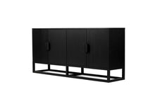 Load image into Gallery viewer, Eden Sideboard - 4 Door - Black - Boho Bliss