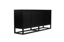 Load image into Gallery viewer, Eden Sideboard - 4 Door - Black - Boho Bliss