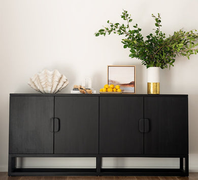 Eden Sideboard - 4 Door - Black - Boho Bliss
