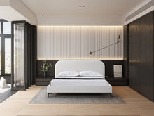 Load image into Gallery viewer, Edgemont Queen Bed - Cream White - Boho Bliss