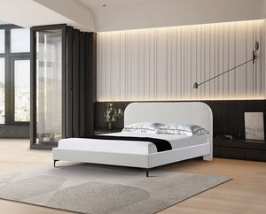 Edgemont Queen Bed - Cream White - Boho Bliss