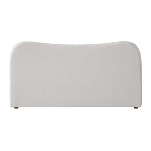 Elowen King Bed - Cream White Boucle - Boho Bliss