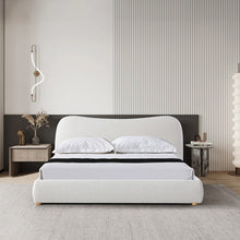Load image into Gallery viewer, Elowen King Bed - Cream White Boucle - Boho Bliss