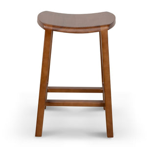 Elwood Bar Stool 65cm - Walnut - Boho Bliss