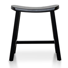 Load image into Gallery viewer, Elwood Wooden Dinner Stool 45cm - Black - Boho Bliss
