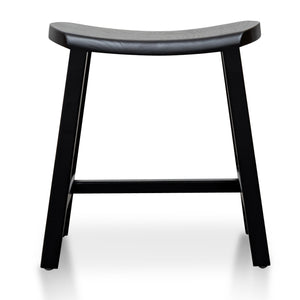 Elwood Wooden Dinner Stool 45cm - Black - Boho Bliss