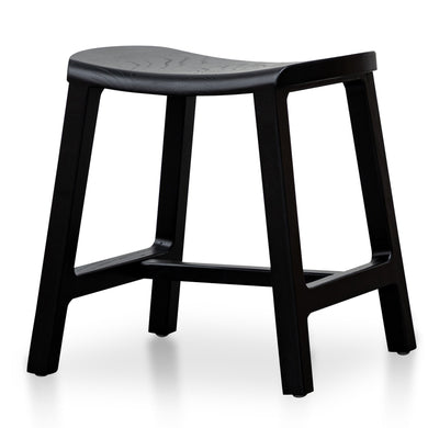 Elwood Wooden Dinner Stool 45cm - Black - Boho Bliss