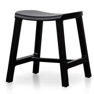 Elwood Wooden Dinner Stool 45cm - Black - Boho Bliss