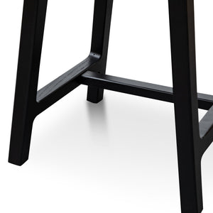 Elwood Wooden Dinner Stool 45cm - Black - Boho Bliss