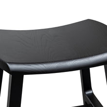 Load image into Gallery viewer, Elwood Wooden Dinner Stool 45cm - Black - Boho Bliss