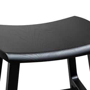 Elwood Wooden Dinner Stool 45cm - Black - Boho Bliss