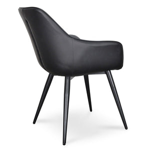 Entwine Dining Chairs (Set of 2) - Black PU - Boho Bliss