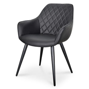 Entwine Dining Chairs (Set of 2) - Black PU - Boho Bliss