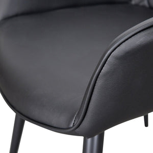 Entwine Dining Chairs (Set of 2) - Black PU - Boho Bliss