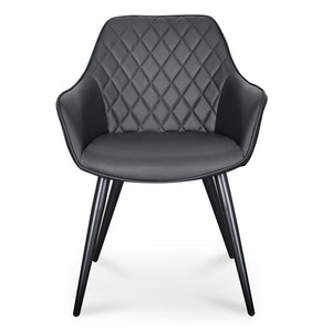 Entwine Dining Chairs (Set of 2) - Black PU - Boho Bliss