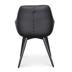 Entwine Dining Chairs (Set of 2) - Black PU - Boho Bliss