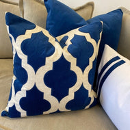 Esperance Navy Cushion Cover - Boho Bliss