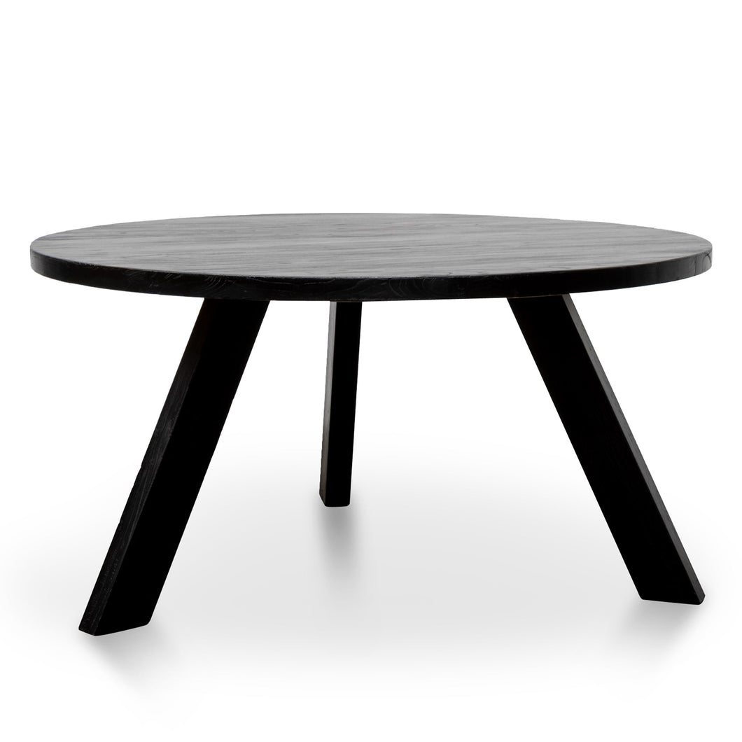 Ethan Round Dining Table 1.5m - Black - Boho Bliss