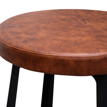 Load image into Gallery viewer, Fina Bar Stool - Rustic Brown, Black Frame - Boho Bliss