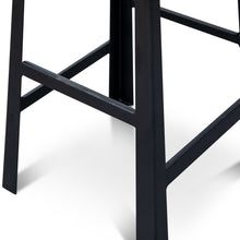 Load image into Gallery viewer, Fina Bar Stool - Rustic Brown, Black Frame - Boho Bliss