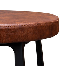 Load image into Gallery viewer, Fina Bar Stool - Rustic Brown, Black Frame - Boho Bliss