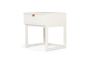 Flynn Bedside Table - White - Boho Bliss
