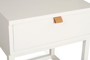 Flynn Bedside Table - White - Boho Bliss