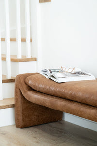 Freja Bench - Cognac - Boho Bliss