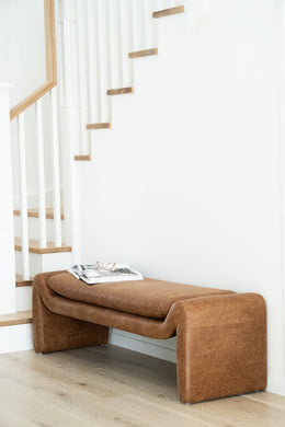 Freja Bench - Cognac - Boho Bliss