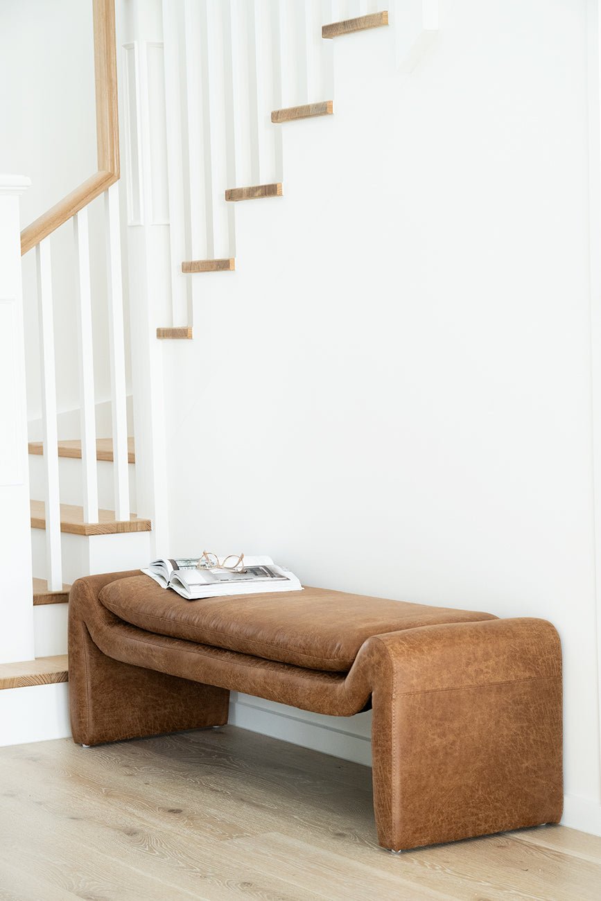 Freja Bench - Cognac - Boho Bliss
