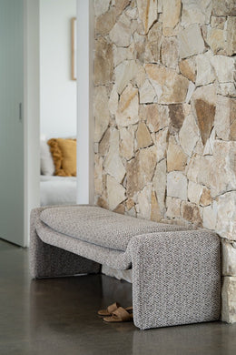 Freja Bench - Mottled Taupe - Boho Bliss
