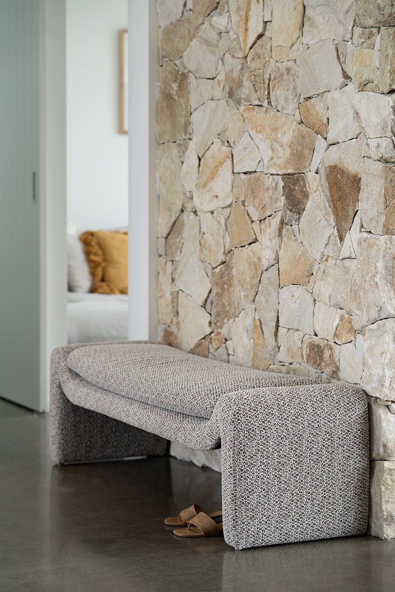Freja Bench - Mottled Taupe - Boho Bliss