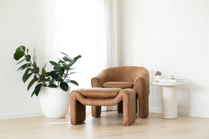 Freja Ottoman - Cognac - Boho Bliss