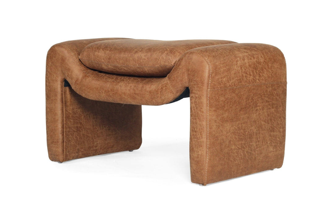 Freja Ottoman - Cognac - Boho Bliss