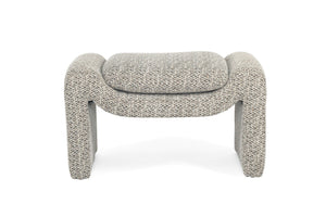 Freja Ottoman - Mottled Taupe - Boho Bliss