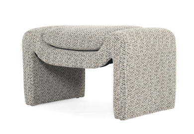Freja Ottoman - Mottled Taupe - Boho Bliss