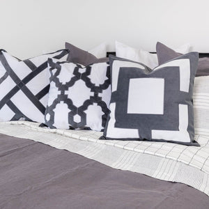 Fremantle Cushion Cover - Grey - Boho Bliss