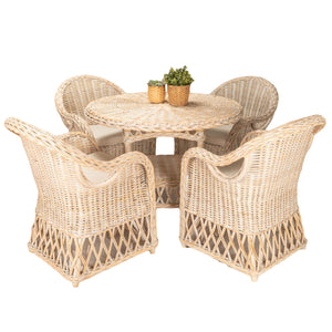 Frenchie Dining Table - White Washed - Boho Bliss
