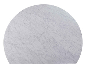 Galu Round Dining Table 1.15m - Marble Top/Natural - Boho Bliss