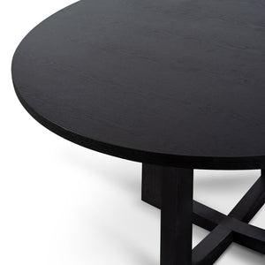 Galu Round Dining Table 1.2m - Black - Boho Bliss