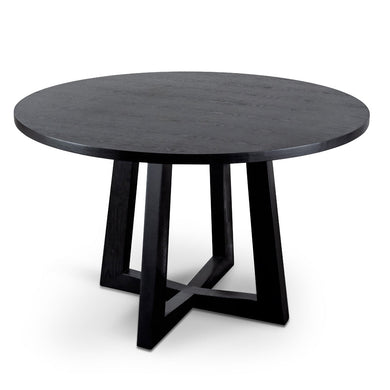 Galu Round Dining Table 1.2m - Black - Boho Bliss