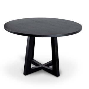 Galu Round Dining Table 1.2m - Black - Boho Bliss