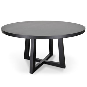 Galu Round Dining Table 1.5m - Black - Boho Bliss