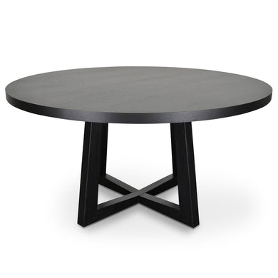 Galu Round Dining Table 1.5m - Black - Boho Bliss