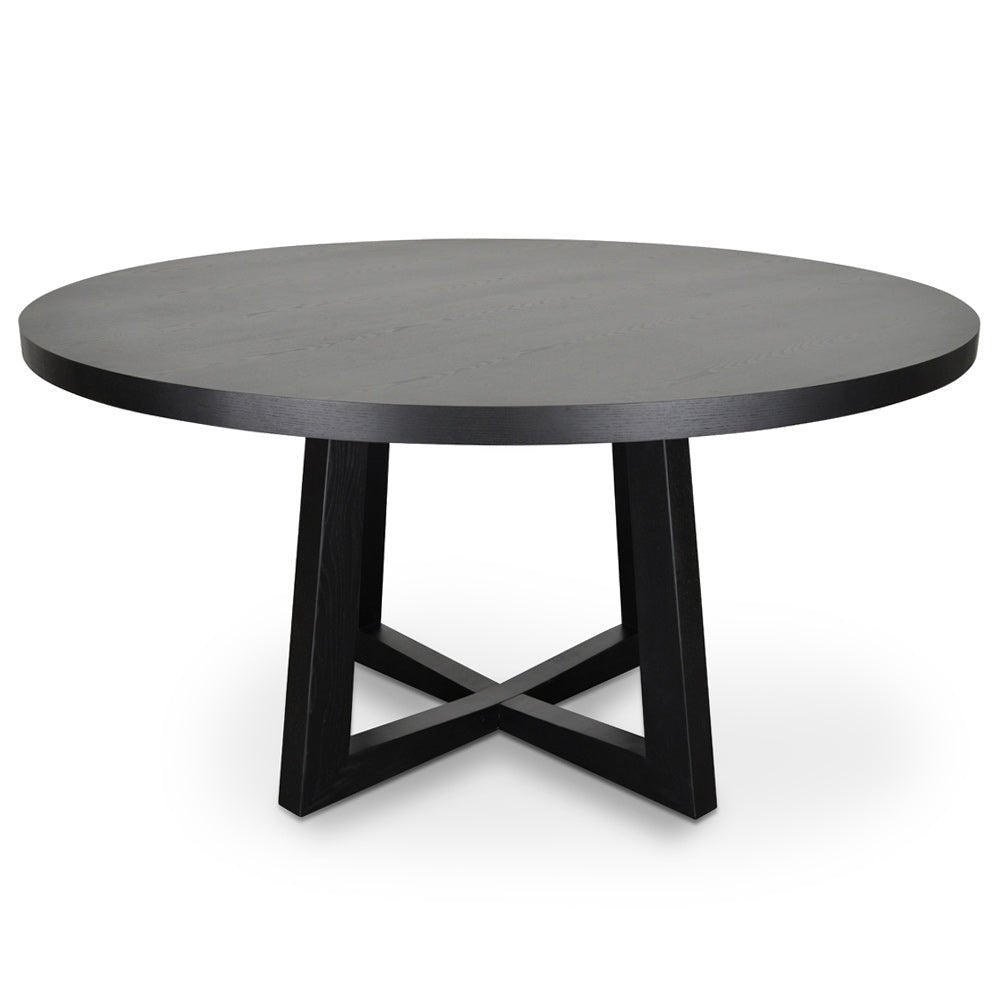 Galu Round Dining Table 1.5m - Black - Boho Bliss