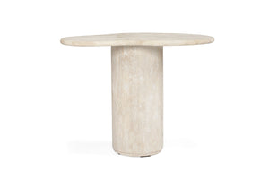 Geo Travertine Organic Side Table - 58cm - Boho Bliss