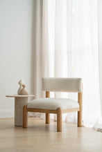 Load image into Gallery viewer, Geo Travertine Organic Side Table - 58cm - Boho Bliss