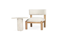 Load image into Gallery viewer, Geo Travertine Organic Side Table - 58cm - Boho Bliss