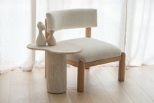 Load image into Gallery viewer, Geo Travertine Organic Side Table - 58cm - Boho Bliss